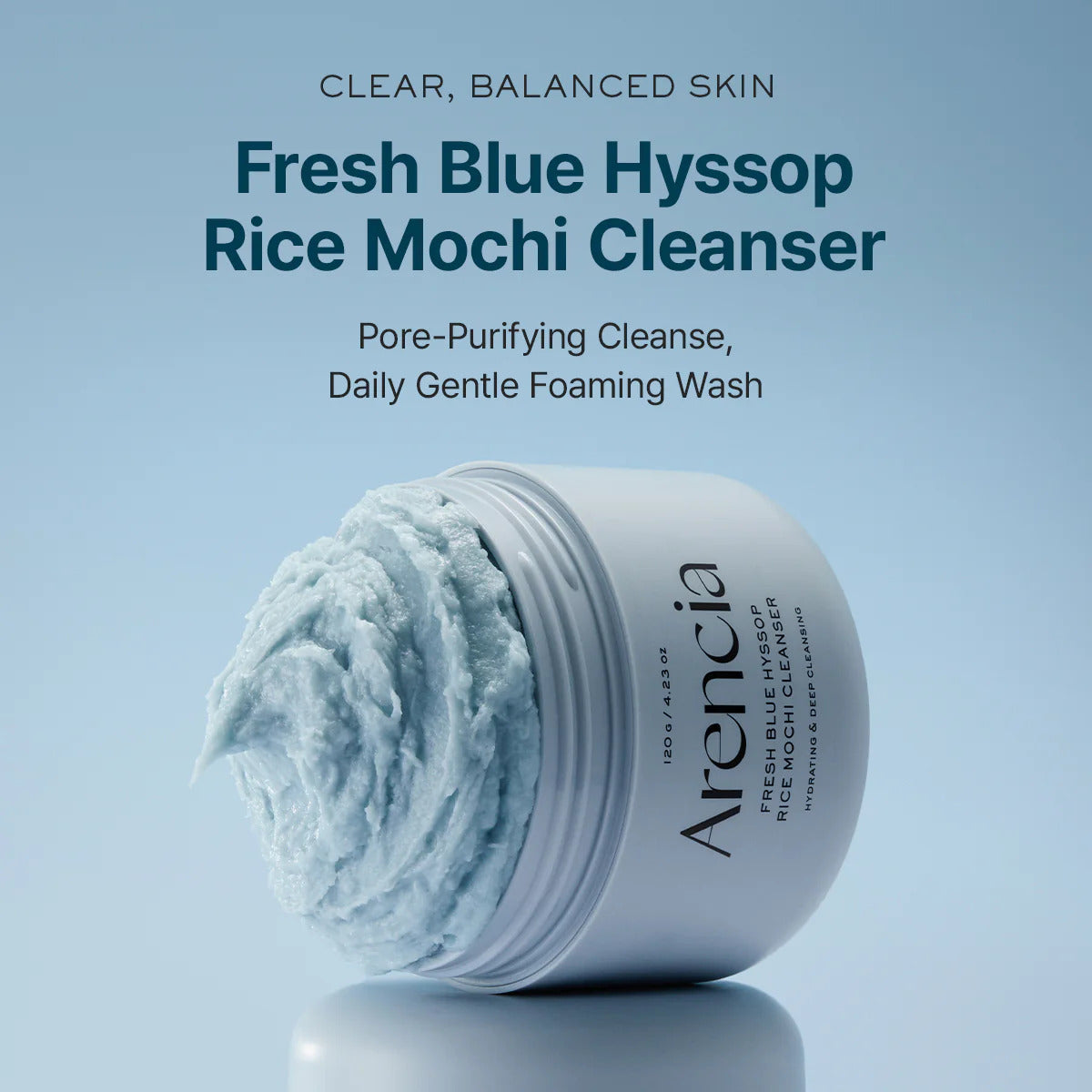 Arencia - Fresh Blue Hyssop Rice Mochi Cleanser (120g)