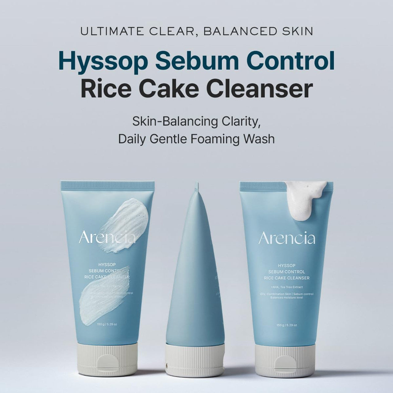 Arencia - Hyssop Sebum Control Rice Cake Cleanser (150g)