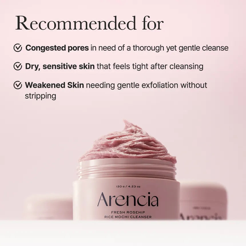 Arencia - Fresh Rosehip Rice Mochi Cleanser