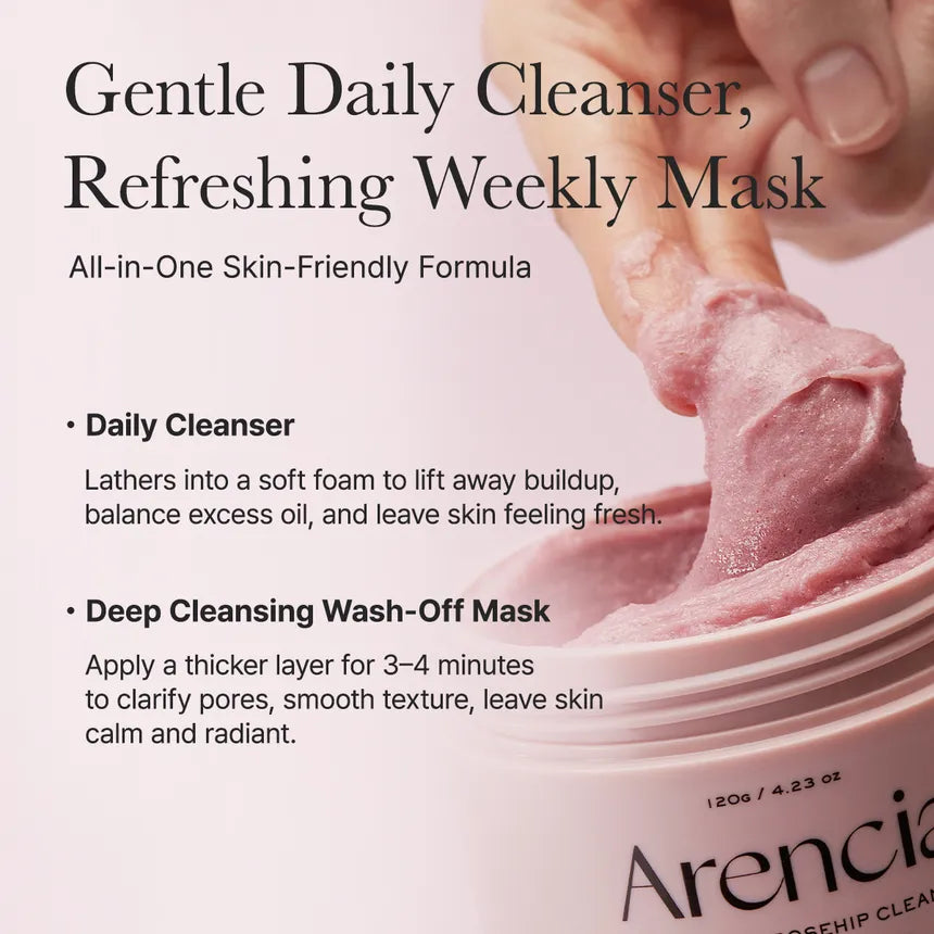 Arencia - Fresh Rosehip Rice Mochi Cleanser