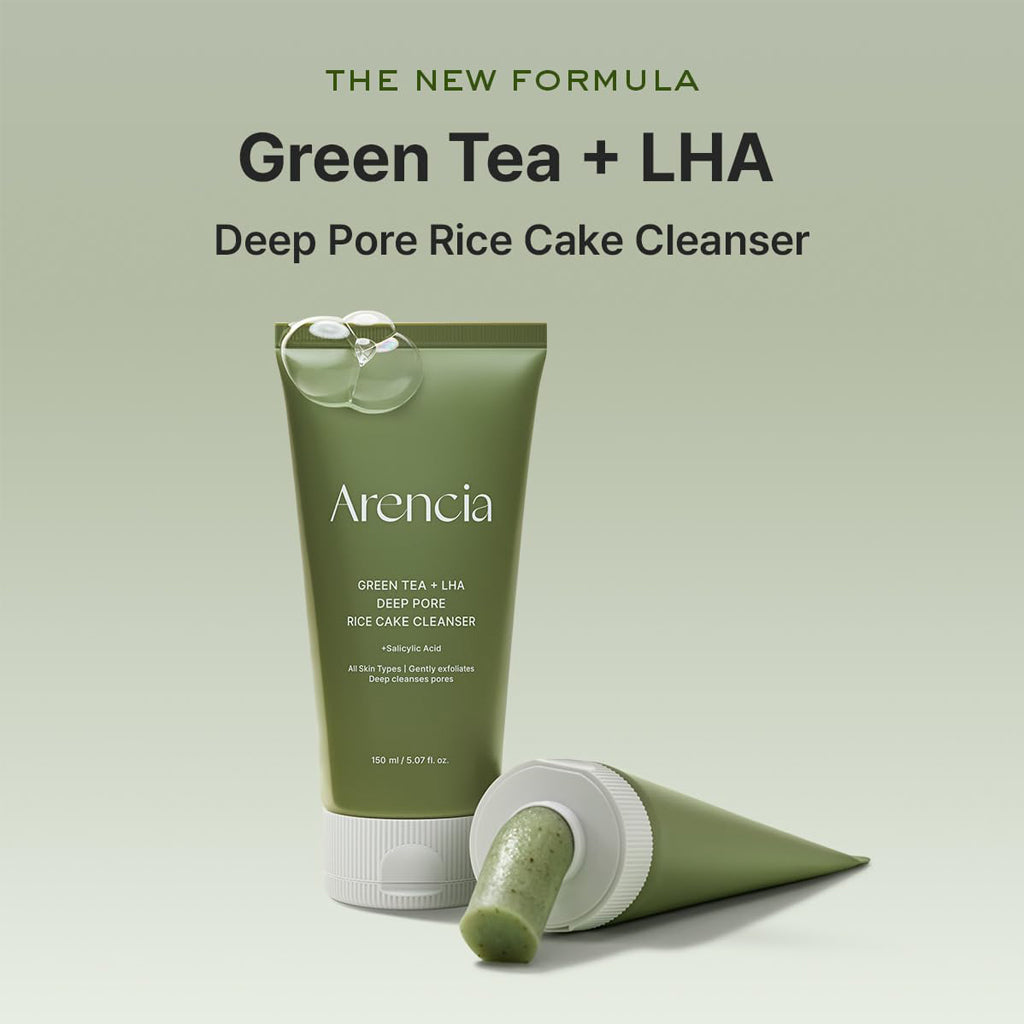 Arencia - Green Tea + LHA Deep Pore Rice Cake Cleanser (150g)